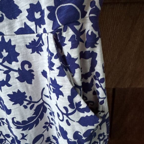 NWT Boden Blue and White Floral Cotton Sleeveless Dress with Pockets  Women's 14 - Picture 8 of 12